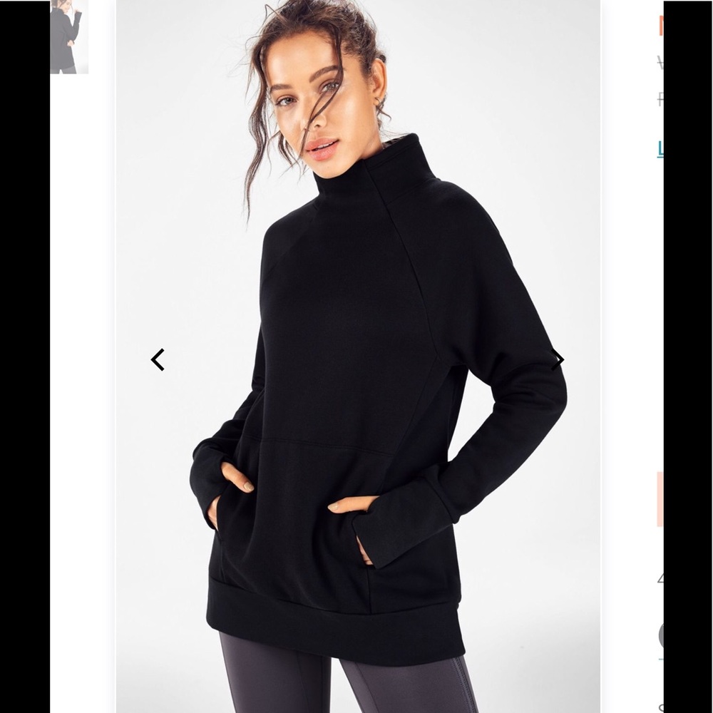 FABLETICS Black High Neck Sweatshirt